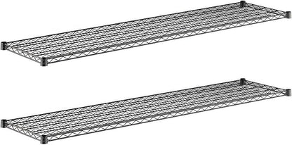 2-Pack Black 18" x 72" Additional Wire Shelf for Shelving Units, Replacement Shelves for Wire Rack