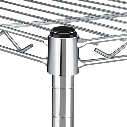 Simple Deluxe Heavy Duty 5-Tier Storage Shelving Unit, 35.83" W x 13.98" D x 61.02" H, 1250 Lbs Loading Capacity, Chrome