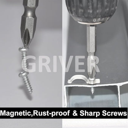 100 Pack Strip Light Mounting Brackets,Fixing Clips,One-Side Fixing,100 Screws Included (Combination package)