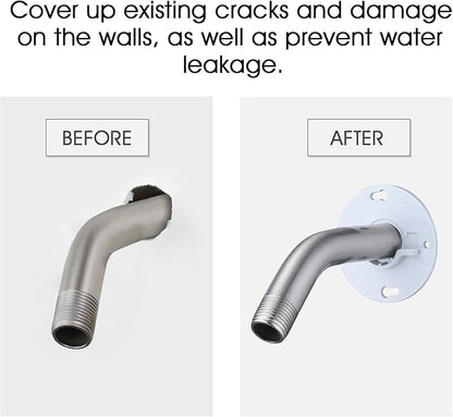 Shower Arm Flange Brushed Nickel, Shower Arm Stabilizer Bracket and Flange Cover Plate