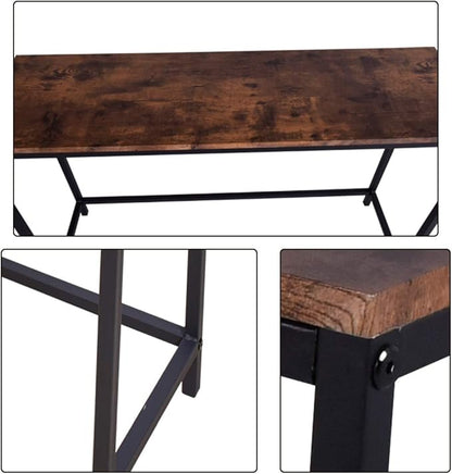 HOMERECOMMEND Console Table for Entryway Narrow Sofa Tables Entryway Table Rustic Narrow Entrance Front Door Console Table Accent Table for Living Room Corridor Hallway Rustic Brown