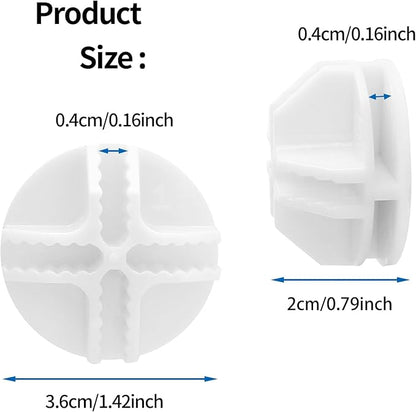 Litoexpe 36 Pcs Wire Cube Plastic Connectors for Cube Storage, White Modular Closet Organizer and Metal Grid Shelving Unit