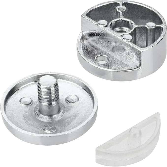 AccEncyc Upgraded 3-5mm Frameless Mirror Mounting Hardware 8 Pack Dual-Screw Fixing Mirror Mounting Kit with Heavy Duty Long Screws and Anchors