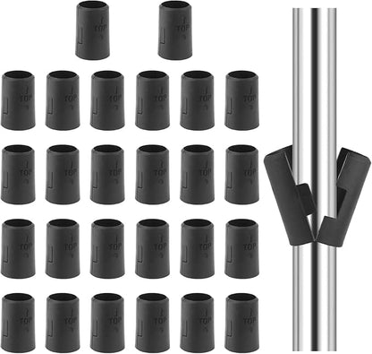 52 Pack Wire Shelving Shelf Lock Clips for 3/4" Post, Wire Shelf Clips Shelving Sleeves Replacements for Wire Shelving System, 26 Pairs