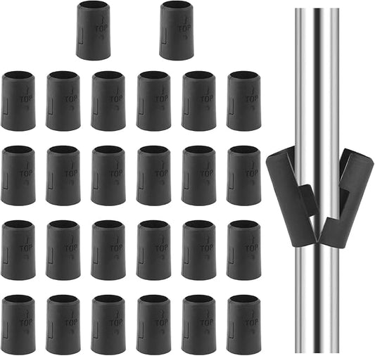 52 Pack Wire Shelving Shelf Lock Clips for 3/4" Post, Wire Shelf Clips Shelving Sleeves Replacements for Wire Shelving System, 26 Pairs