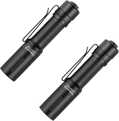 ThruNite EDC Flashlight Archer Mini, 405 Lumen Tail Switch LED Flashlight, USB C Rechargeable Little Pocket Penlight for Camping, Outdoor, and Emergency - Cool White(2PCS)