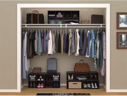 ClosetMaid 508200 Heavy Duty Shelf Organizer with Shoe Rack and Cube Storage, Espresso (2 Pack)
