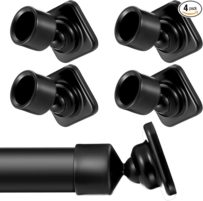 4 Sets Angled Shower Rod Mount for Sloped Walls Angled Wall Bracket for 25 mm Shower Bar Low Cost Solution