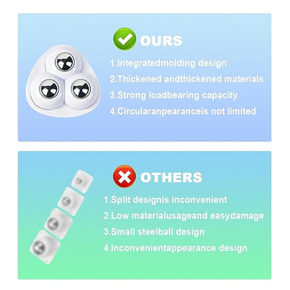 Appliance Casters - Furniture Sliders & Appliance Rollers for Kitchen, Coffee Machine, Blender, Oven - Helps Mom or Wife Easily Solve Countertop Sliding (White, 8pcs)