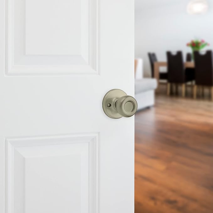 Kwikset 94880-572 Tylo Door Knob, Dummy, Antique Brass (Pack of 2)