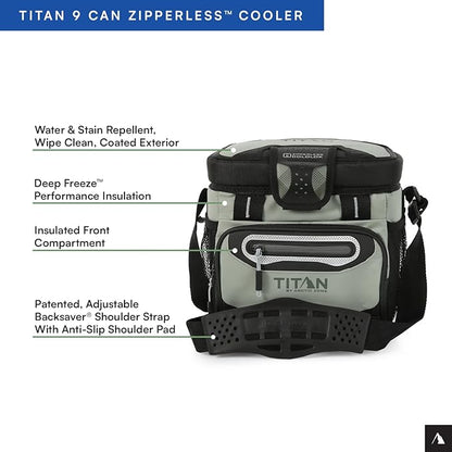 Titan by Arctic Zone Deep Freeze Cooler - Zipperless Hardbody Cooler - Deep Freeze Insulation, HardBody Liner, and SmartShelf