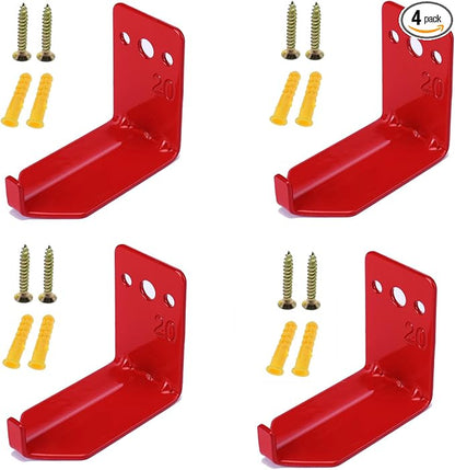 Fire Extinguisher Mount Wall Hook Bracket for Holding up to 20 lbs Extinguishers, Suited for Large and Small Dry Chemical and Water Extinguishers