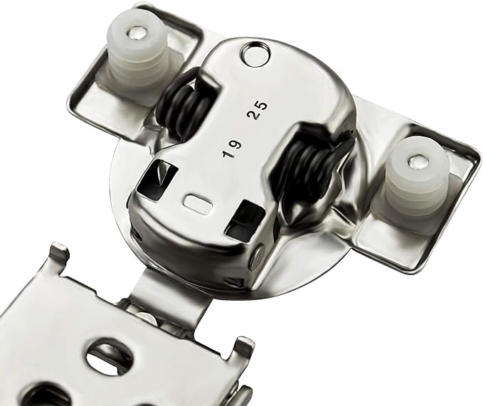Ravinte 2 Pack 1 Pairs 1/2 inch Overlay Soft Close Hinges for Kitchen Cabinet Hinges Satin Nickel Hidden Hinges Stainless Steel Concealed Hinge self Closing