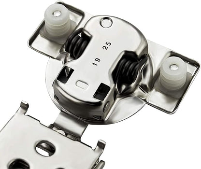 Ravinte 60 Pack (30 Pairs) 1/2 Inch Overlay Soft Close Hinges for Kitchen Cabinets - Satin Nickel Hidden Concealed Hinge, Stainless Steel, Self Closing