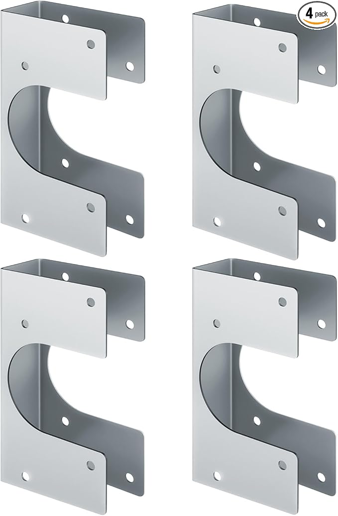 Heavy Duty 16 Gauge Stud Shoe, MUZIK Stud Shoes 2x4 & Stud Shoes for 2X Studs - 1.5"x6.25" Galvanized Steel, Fits 2-3/8" Pipes, IBC/IRC Code Compliant Pipe Support