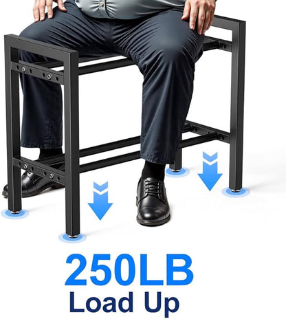 Dumbbell Rack 2-Tier Adjustable Weight Rack For Home Gym Dumbbells Kettlebell (Rack Only)