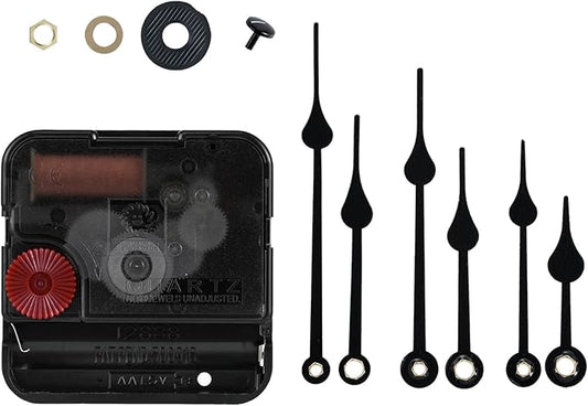 12888 Clock Mechanism Replacement Battery Operated Silent Clocks Kit DIY Repair Parts Shaft Length 17mm(21/32 Inches)