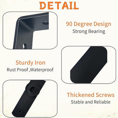 Shelf Brackets for Suncast Sheds,Iron Shelf Accessory Outdoor Sheds Storage,with EZ Bolt Assembly,Brackets Only (2)