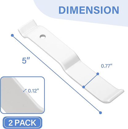 White Wire Shelf Corner Support Bracket Replacement for ClosetMaid Shelf - Adjustable Ventilated Wire Closet Shelving Accessories Support Brackets for Wire Shelving Corner Support, 2 Pack
