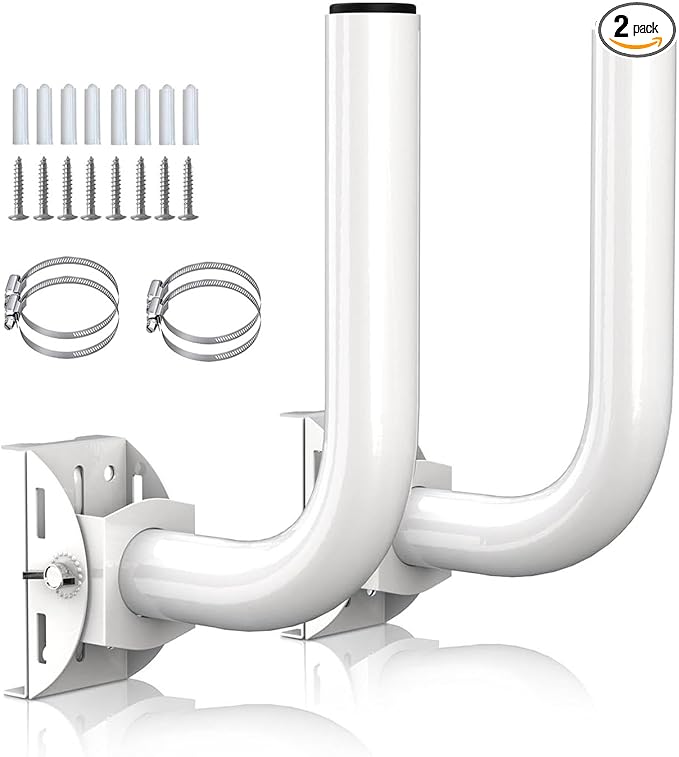 Universal Wireless Bridge Bracket Mount, 2-Pack Pole and Wall-Mounted for Outdoor Point to Point WiFi Access Point CPE Client Bridge