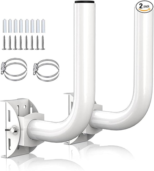 Universal Wireless Bridge Bracket Mount, 2-Pack Pole and Wall-Mounted for Outdoor Point to Point WiFi Access Point CPE Client Bridge