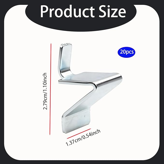 20Pcs Shelf Clips,Compatible with Sandusky Cabinets,Adjustable Heavy Duty Metal Shelving Supports Clip,Fits Most Kinds of Metal Cabinets,Heavy Duty Supports for Office Files,Tools&Storage Organization