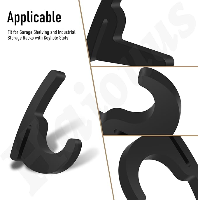 Universal Hooks - 7 x L/7 x J/7 x Pcs Long J Hook, Approximately 40 lbs. Capacity Compatible with Garage Shelving & Industrial Storage Racks and Other with Keyhole Slots