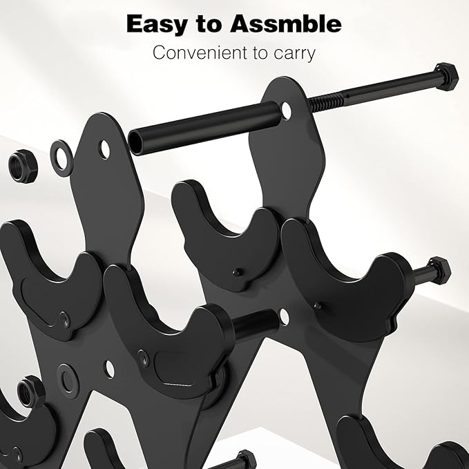 Dumbbell Rack Stand Only | Space-Saving Weight Rack for Home Gym, Hand Weight Rack Dumbbell Storage for Dumbbell Set (3-15 LB), Durable Metal Stand with Easy Assembly (Dumbell not Included)