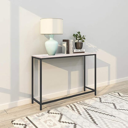 HOMERECOMMEND Console Table for Entryway Narrow Sofa Tables Rustic Narrow Entrance Table Front Door Console Table Accent Table for Living Room Entryway Corridor Hallway Natural Wood Color