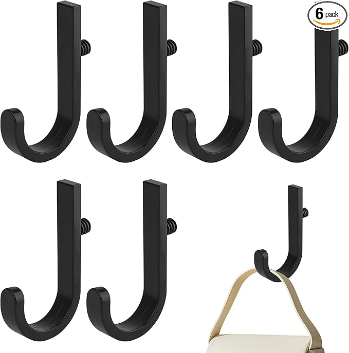 6 Pack J Shaped Tool Hooks Compatible with Suncast & Craftsman Shed Accessories, Black Premium Plastic Shed Hooks for Shed Organization, Garden & Garage Storage Hooks and Hanging Accessories
