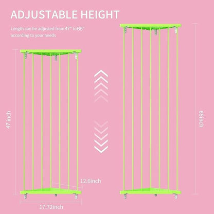 Stuffed Animal Storage Corner Organizer- Stuffed Animal Holder with Length Adjustable - Wall Plush Storage Hanging Stuffed Animal Net for Wall (Green, Standard)