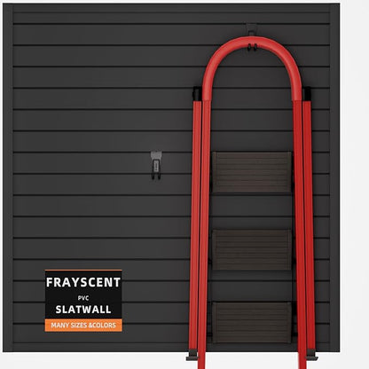 Slat Wall Paneling Garage Slat Wall Storage Systems, Slatwall Panels 4x4 ft Peg Board Tool Organization, PVC Wall Slat Panels Wall Organizer Black Slatwall Garage Storage & Organization Products