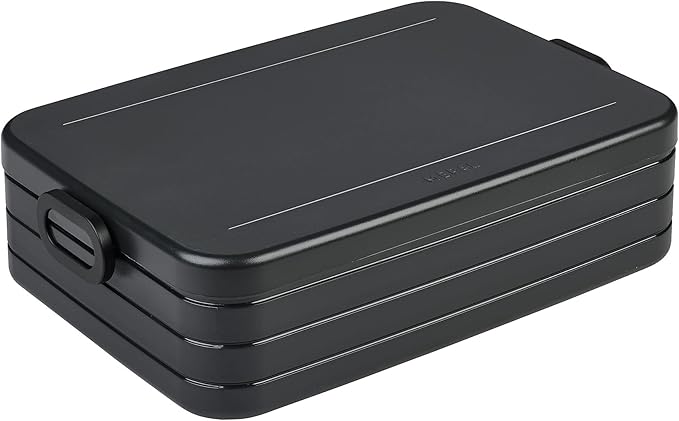 Mepal – Bento Lunchbox Take A Break Large – Lunch Box With Bento Box – Lunch Box For Sandwiches, Small Snacks & Left Overs – Snack & Lunch - 1500 ml - Nordic Black