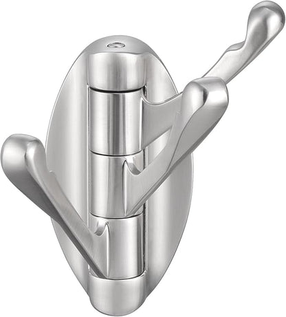 Angle Simple Bathroom Towel Hook, Metal Foldable Swivel Hook, Robe Coat Hanger for Wall, Brushed Nickel
