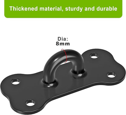 Dog Leash Holder for Wall, Heavy Duty Hook for Lead Management, Easy to Install, Fully Welded Hook for Indoor & Outdoor Use, Black