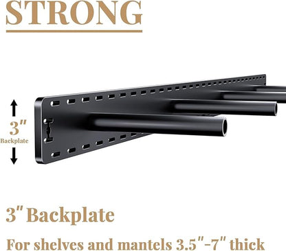 1 Pack Large Shelf Brackets Long Floating Shelf Bracket Invisible Floating Shelf Hardware Heavy Duty Floating Mantel Brackets(70"X4"X3")