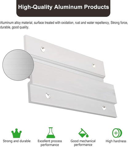 French Cleat Picture Hanger, Aluminum Z Hanger Interlocking Wall Mounting Bracket Hardware Kit Z Clips for Hanging Wall Painting, Mirrors, Panels, Artwork, Cabinet, Whiteboard (4inch-8Pairs)