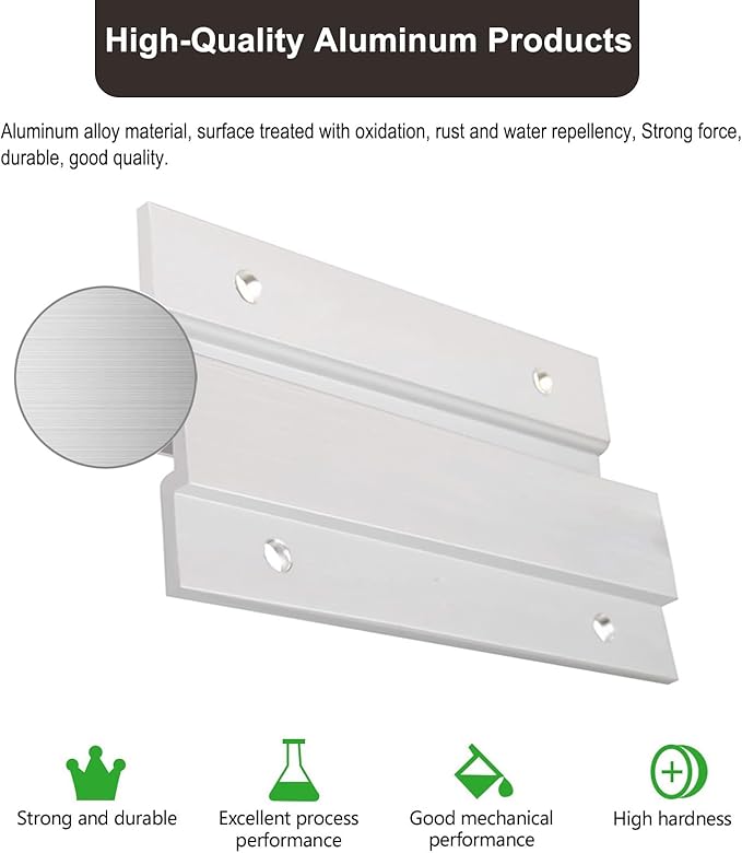 French Cleat Picture Hanger, Aluminum Z Hanger Interlocking Wall Mounting Bracket Hardware Kit Z Clips for Hanging Wall Painting, Mirrors, Panels, Artwork, Cabinet, Whiteboard (4inch-30Pairs)