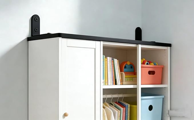Furniture Anchors Small Aesthetic Earthquake Straps for Furniture Dresser Wall Anti-Tip Furniture Safety Anchor to Childproof and Babyproof Your Home Holds Up to 500 Pound (Black, 1.6 in)