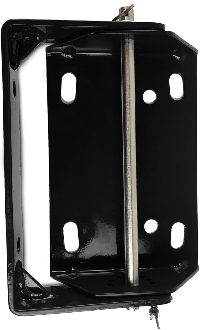 BluBird HRS180 Universal Hose Reel Swivel Mount for Floor, Wall, Ceiling, 180 Degree Rotation, Black Powder Coated, Steel, 4 Slotted Holes