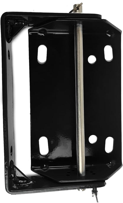 BluBird HRS180 Universal Hose Reel Swivel Mount for Floor, Wall, Ceiling, 180 Degree Rotation, Black Powder Coated, Steel, 4 Slotted Holes