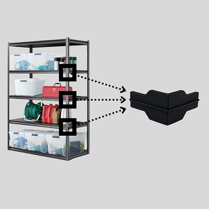 Whalen Post Insert Corner Connector for Shelving Costco (4 PCS), Black
