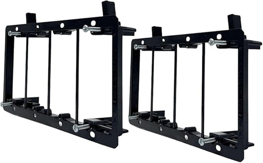 iMBAPrice 4-Gang Low Voltage Mounting Bracket, Non-Metallic Wall Plate Bracket for Telephone, Network, HDMI, Coaxial & Speaker Cables, 2-Pack