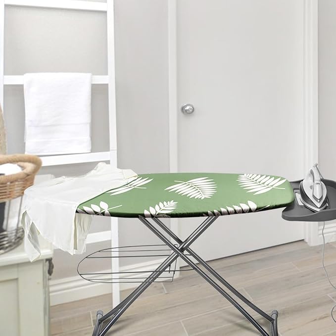 SheeChung Ironing Board Cover and Pad 18“x49”,Thick Scorch Resistant Padding,Heavy Duty Ironing Cover Fits Extra Wide Boards,Elastic Edge & Adjustable Fastener,Silicone Coating