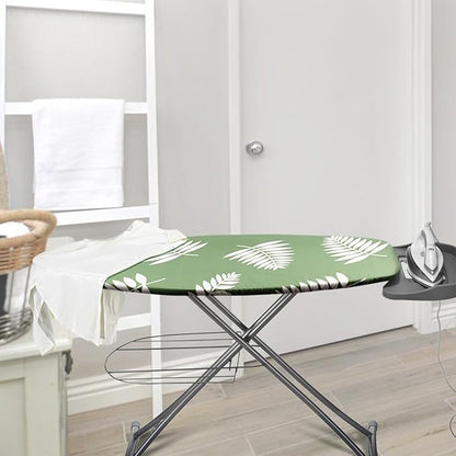 SheeChung Ironing Board Cover and Pad 18“x49”,Thick Scorch Resistant Padding,Heavy Duty Ironing Cover Fits Extra Wide Boards,Elastic Edge & Adjustable Fastener,Silicone Coating