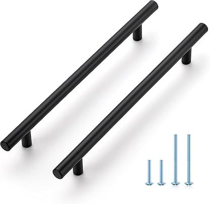 JOY DECOR 45 Pack 10 Inch Cabinet Pulls Kitchen Cabinet Handles with 7-1/2 Inch Hole Center Matte Black Cabinet Hardware Stainless Steel Kitchen Drawer Pulls for Cabinets Cupboard, 192mm Hole Centers