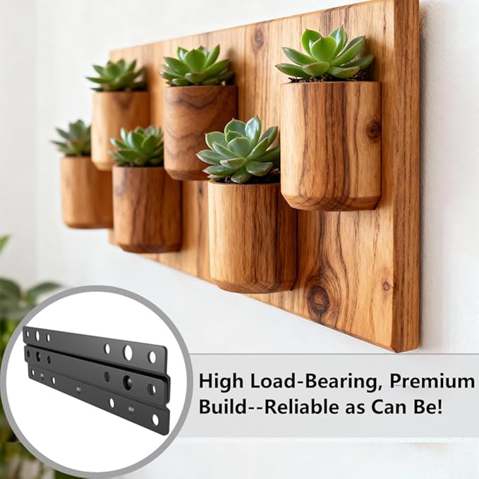 4 Pairs French Cleat Hanger- 6 Inch Heavy Duty Interlocking Wall Mounting Bracket for Picture, Mirror, Whiteboard, Cabniet, Shelf, Pallet or Panel (4, 6 Inches)