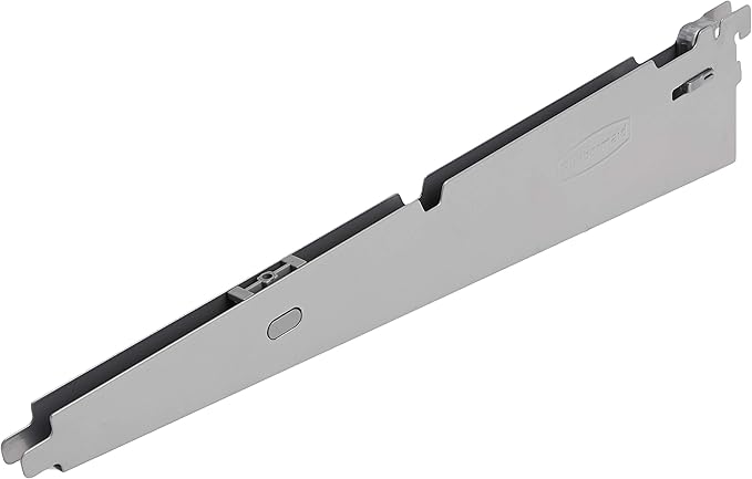 Rubbermaid Garage FastTrack Bracket 16" Deep Shelf Bracket with Speed Clips Satin Nickel Wall Mounted Storage System for Home/Garage/Tool Organization