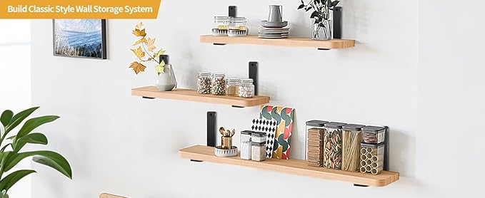 8 Pack - L 6" x H 4" x W1.5, 5mm Thick Black L Shelf Bracket, Iron Shelf Brackets, Metal Shelf Brackets, Floating Shelf, Shelf Supports with Screws