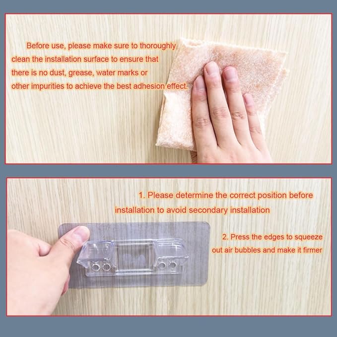 18 Pieces Large Size Adhesive Shelf Bracket, Double Row Thickened and Reinforced Design Shelf Support Pegs for Shelves Kitchen Cabinet Book Closet